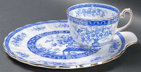 Blue Rhapsody Snack Plate & Cup Set