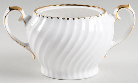 Old Grecian Flute Gold (Gold Dots On Edge) Sugar Bowl No Lid