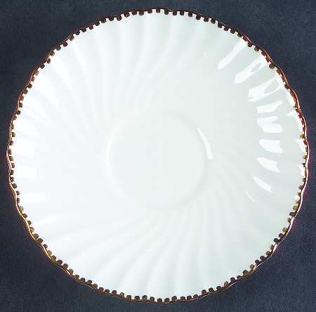 Old Grecian Flute Gold (Gold Dots On Edge) Saucer for Flat Cup