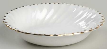 Old Grecian Flute Gold (Gold Dots On Edge) Fruit/Dessert (Sauce) Bowl