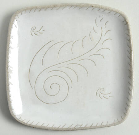 Feather Square Salad Plate