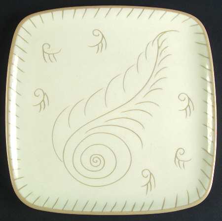 Feather Square Dinner Plate