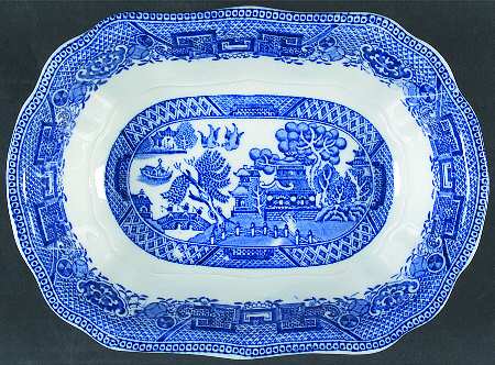 Willow Blue 9" Oval Vegetable Bowl