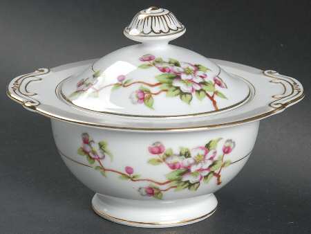Apple Blossom Sugar Bowl & Lid
