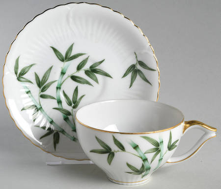 Bamboo (Scalloped) Flat Cup & Saucer Set