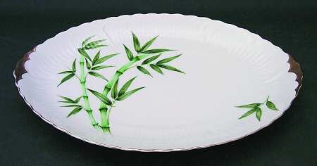 Bamboo (Scalloped) 12" Oval Serving Platter