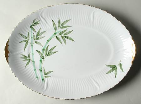 Bamboo (Scalloped) 16" Oval Serving Platter
