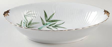 Bamboo (Scalloped) 10" Oval Vegetable Bowl