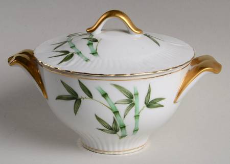 Bamboo (Scalloped) Sugar Bowl & Lid