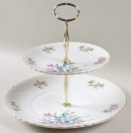 Belle 6 5/8"-10"  2 Tiered Serving Tray (Dp, Sp) HC