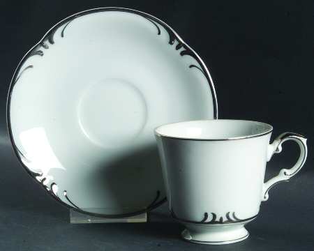 Elegance Footed Cup & Saucer Set