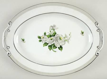 First Love (Platinum Trim) 16" Oval Serving Platter