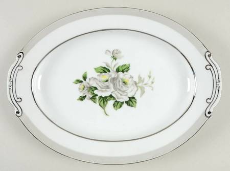 First Love (Platinum Trim) 12" Oval Serving Platter