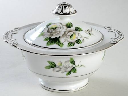 First Love (Platinum Trim) Sugar Bowl & Lid
