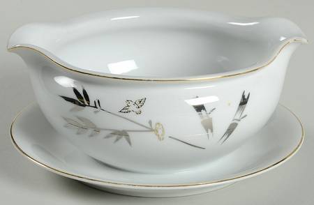 Plabamboo Gravy Boat with Attached Underplate