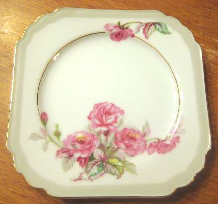 Rose Dawn Square Salad Plate