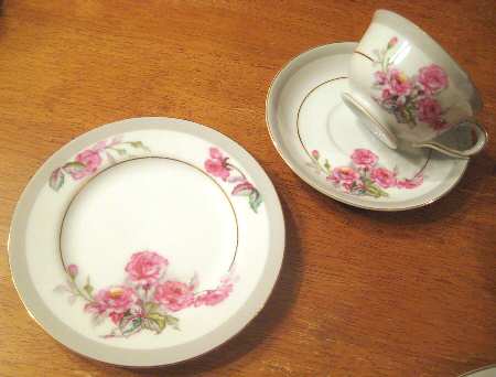 Rose Dawn Footed Cup & Saucer Set