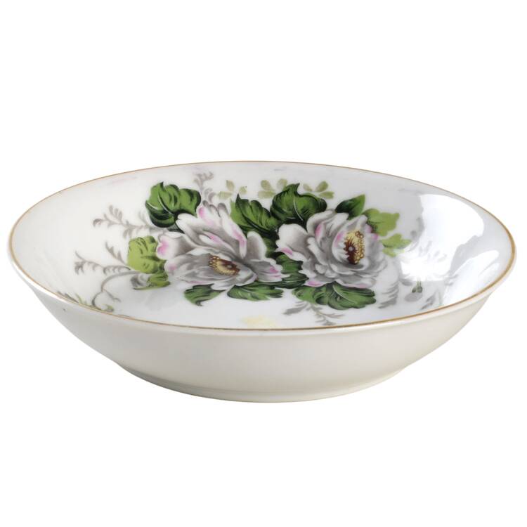 White Dahlia Fruit/Dessert (Sauce) Bowl