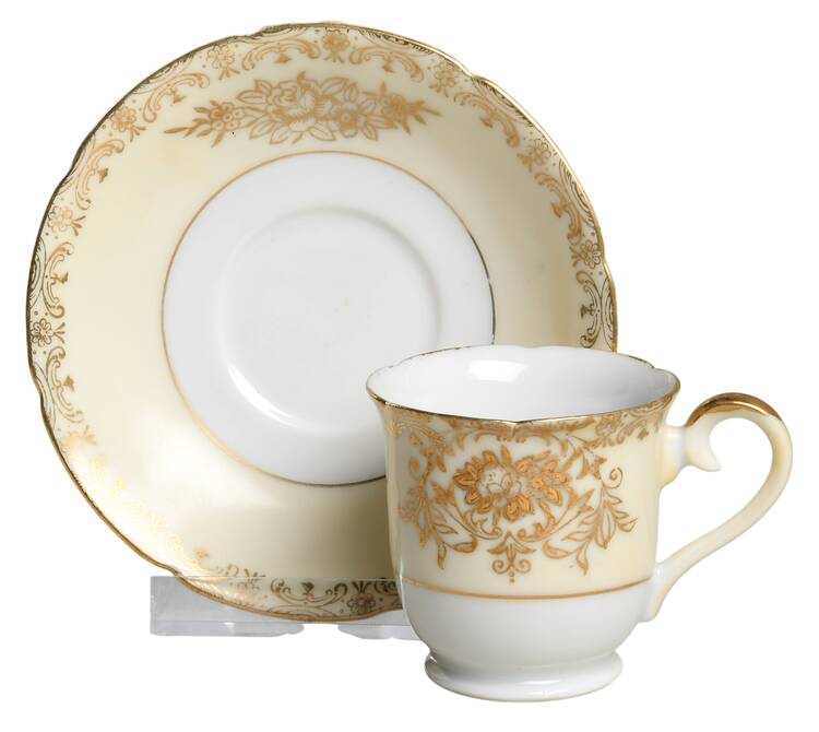GOD1 Footed Demitasse Cup & Saucer Set
