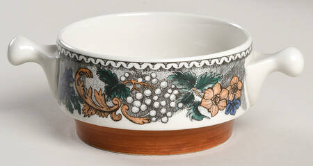 Burgund Flat Cream Soup Bowl