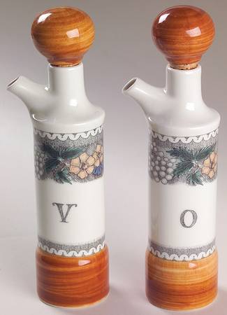 Burgund Vinegar and Oil Set with Stoppers