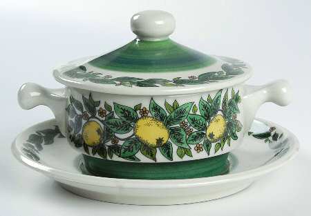 Savoy Cream Soup Bowl & Saucer Set with Lid
