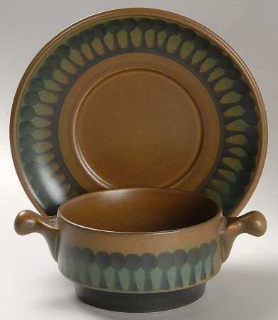 Wallis Flat Cream Soup Bowl & Saucer Set