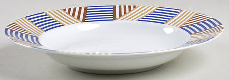 Anna Blue Rim Soup Bowl