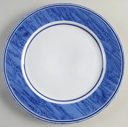 Faux Bois Blue Service Plate (Charger)
