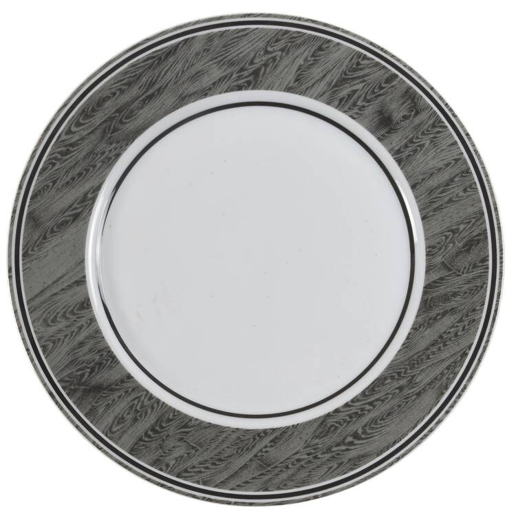 Faux Bois Grey Service Plate (Charger)