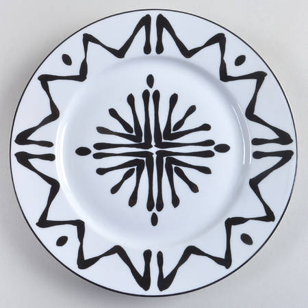 Florida Black Luncheon Plate