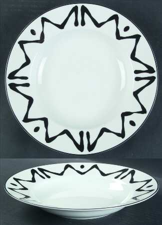 Florida Black Large Rim Soup Bowl