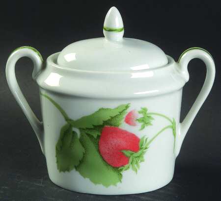 Fraise Sugar Bowl & Lid