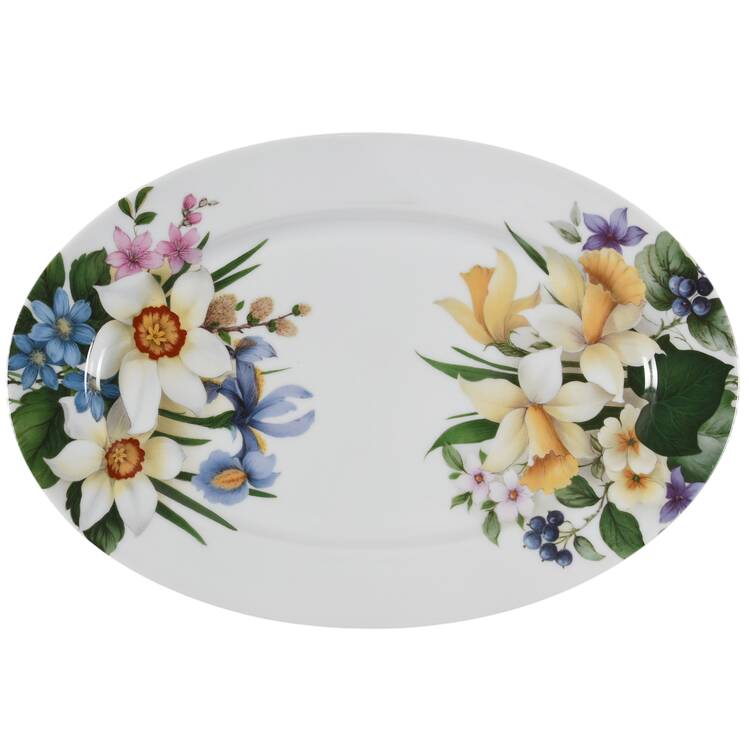 Narcissus 14" Oval Serving Platter