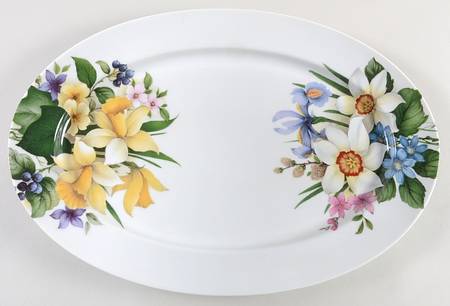 Narcissus 16" Oval Serving Platter