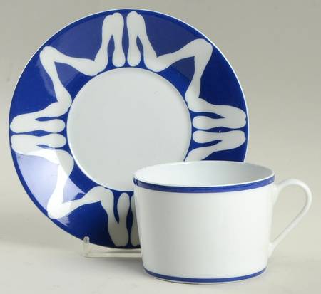 New Florida Blue Flat Cup & Saucer Set