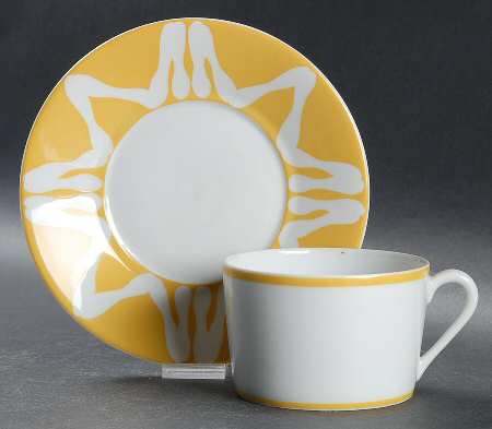 New Florida Yellow Flat Cup & Saucer Set