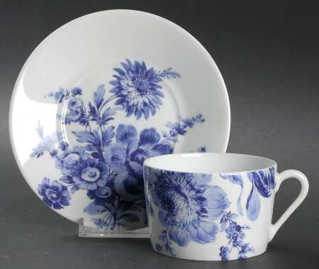 Potpourri Blue Flat Cup & Saucer Set