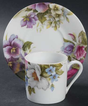 Victoria Flat Demitasse Cup & Saucer Set