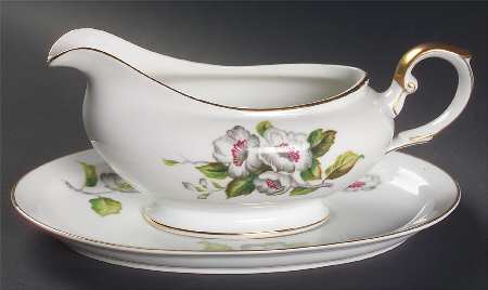 Apple Blossom Gravy Boat & Underplate