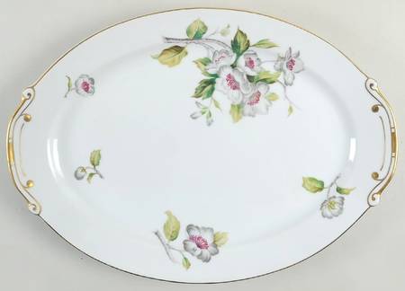 Apple Blossom 16" Oval Serving Platter