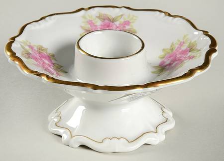 Dresden Rose Single Light Candlestick