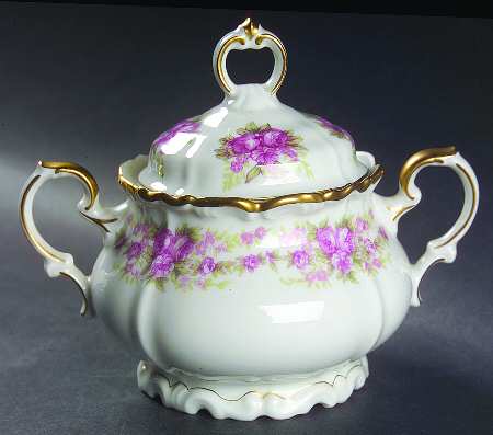 Dresden Rose Sugar Bowl & Lid