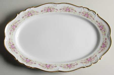 Dresden Rose 15" Oval Serving Platter