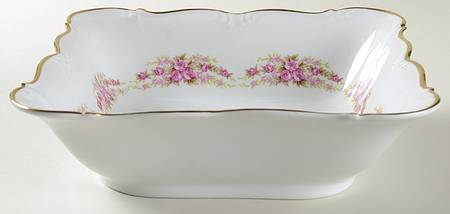 Dresden Rose 8" Square Vegetable Bowl