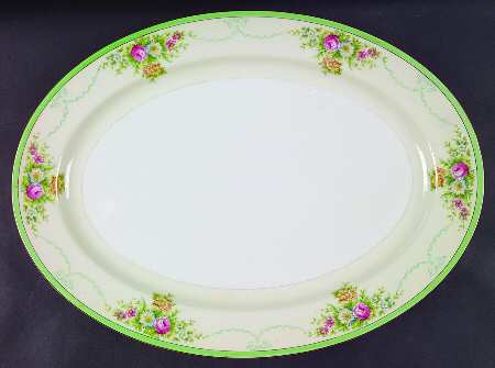 Formal Garden 16" Oval Serving Platter