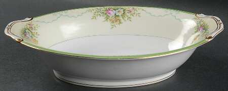 Formal Garden 11" Oval Vegetable Bowl