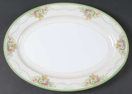 Formal Garden 14" Oval Serving Platter
