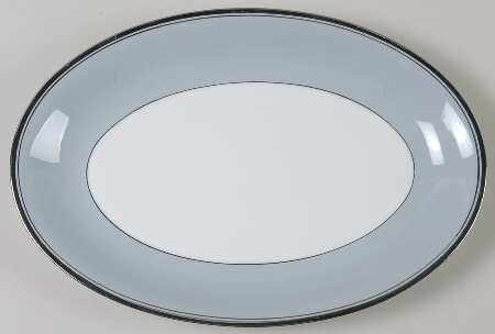 Graymont (Platinum Trim) 12" Oval Serving Platter