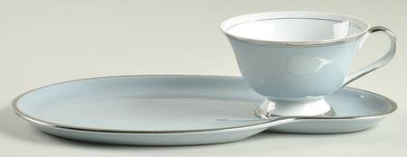 Graymont (Platinum Trim) Snack Plate & Cup Set